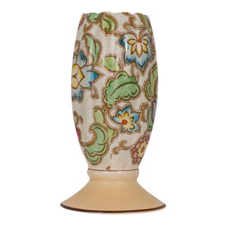 1950s Ceramic Flower Goblet Urn Vase For Sale