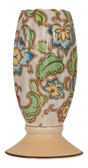 1950s Ceramic Flower Goblet Urn Vase