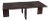 Luna Rectangular Elazig Cherry Marble Coffee Table 55" For Sale