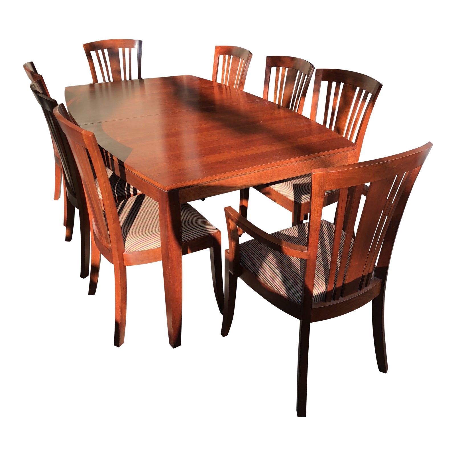 Stickley "Boat Shaped" Dining Table & Bayonne Chairs Chairish
