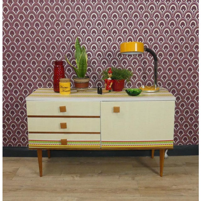 Small Vintage Sideboard in Varnish Cream, 1970s For Sale - Image 9 of 15