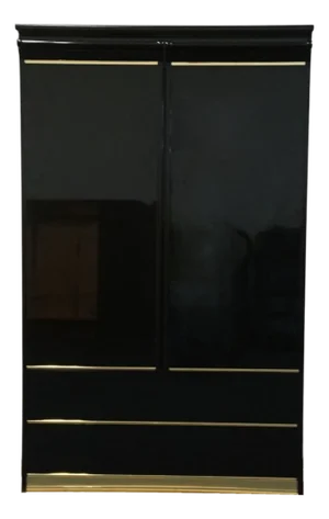 Schieder Furniture Domani Collection German Made Contemporary Modern Black Lacquered 39" Door Chest 564-35801-0