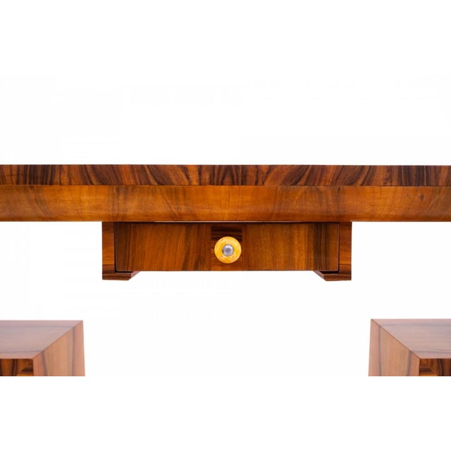Vintage Art Deco Console Table with Geometric Design, 1950s For Sale - Image 10 of 13