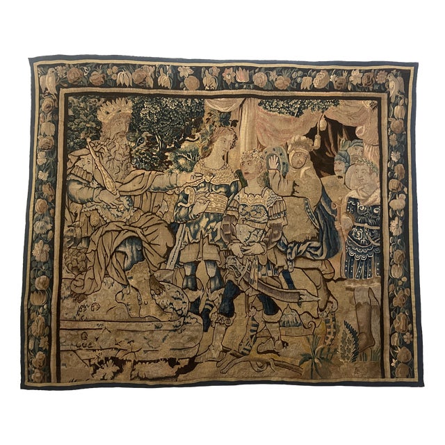 17th Century Flemish Tapestry Depicting the Meeting of David and King Saul For Sale