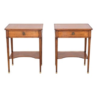 Pair of French 20th Century Louis XVI Style Cherrywood Tables For Sale