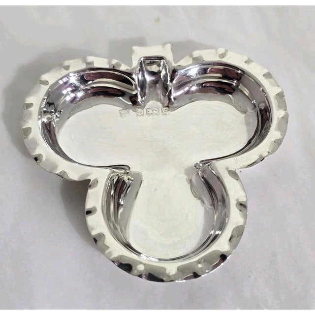Antique Edwardian Sterling Silver Clover Leaf Trinket Dish, Birmingham, 1904 For Sale - Image 14 of 18