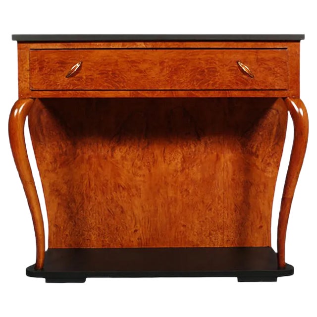Art Deco Italian Blonde Walnut Console Table from Gaetano Borsani, 1920s For Sale