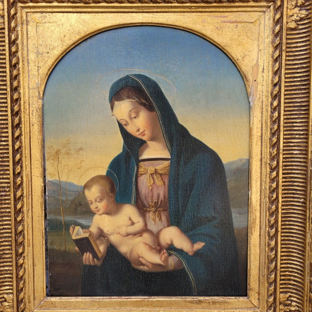Follower of Rafael Sanzio, Madonna Connestabile, Italy, 1800s, Oil on Board, Framed For Sale - Image 4 of 18