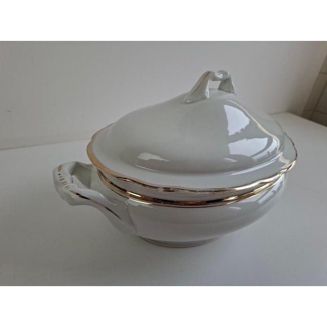 Art Deco Porcelain Soup Tureen by Duchcov Eduard Eichler, Czechoslovak, 1930s For Sale - Image 6 of 18