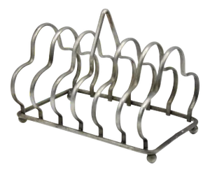 Art Deco Silver-Plate English Toast Rack / Letter Rack