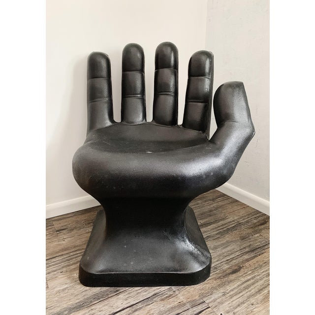 1960’s Vintage Rmi Black Plastic Hand Chair Chairish