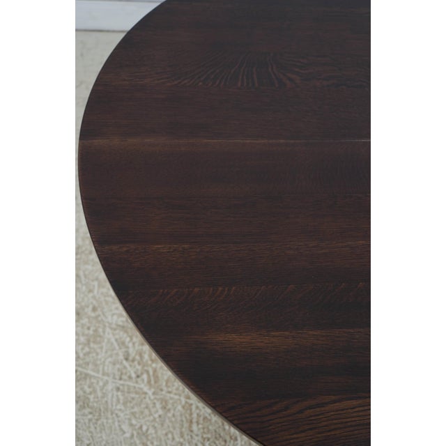Stickley Mission Oak Round Dining Table For Sale In Philadelphia - Image 6 of 18