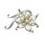 Vintage Sterling Silver Culture Pearl Brooch For Sale
