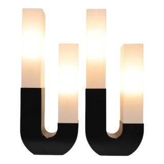 Monumental Pair of Modeline Sculptural Lamps For Sale