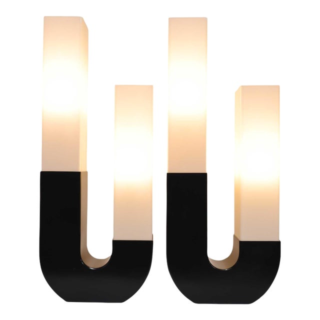 Monumental Pair of Modeline Sculptural Lamps For Sale