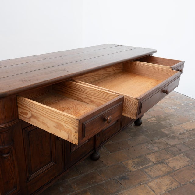 Antique Pitch Pine Restaurant Serving Cart, 1900 For Sale - Image 6 of 8