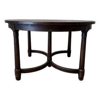 Canterbury Reclaimed Elm Dining Table – Rich Walnut Finish For Sale