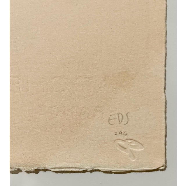 Khaki Myriam Bat Yosef, Feminist Surrealist French Woman Abstract Lithograph Embossing Myriam Bat-Yosef, 1973 For Sale - Image 8 of 8