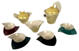 Mid-Century Mocha Set, 1950s, Set of 11