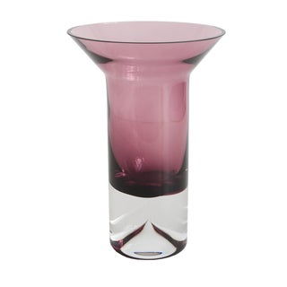 Amethyst Purple Modern Crystal Glass Vase For Sale