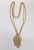 Gold Vintage 1960s Signed Monet Goldtone Fringe Pendant Necklace For Sale - Image 8 of 9