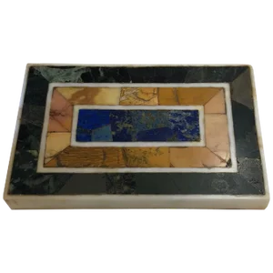Early 20th Century Grand Tour Inlaid Marble Specimen Paperweight