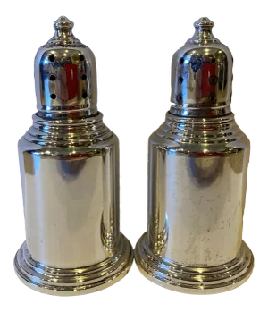 Vintage 1965 Empire Sterling Silver Weighted Salt & Pepper Shakers- a Pair