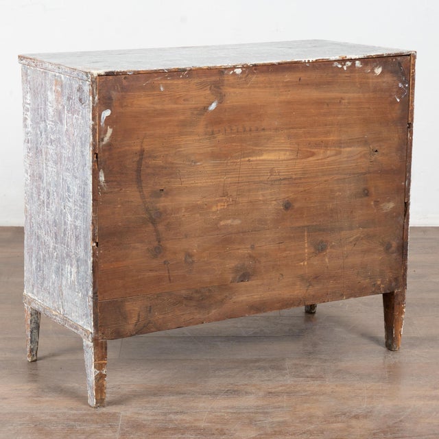 19th Century Swedish Painted Pine Chest of Three Drawers For Sale - Image 12 of 12