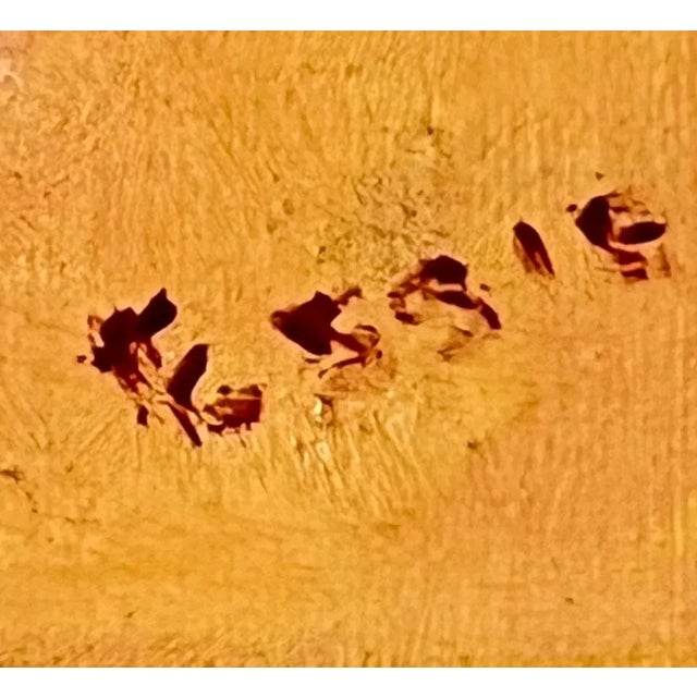 Vintage Early 20th Chinoiserie ‘Tea Time’ Oil on Canvas Still Life Painting Original Signed Matted in Gilt Frame For Sale In Miami - Image 6 of 13