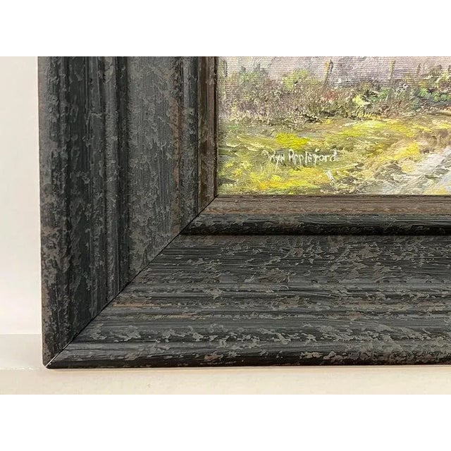 Farm Track in Wooded Landscape With Pink & Green by 20th Century British Artist, 1985 Circa For Sale - Image 9 of 12