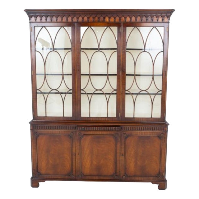 Hepplewhite Revival Mahogany Bookcase, 1920s For Sale