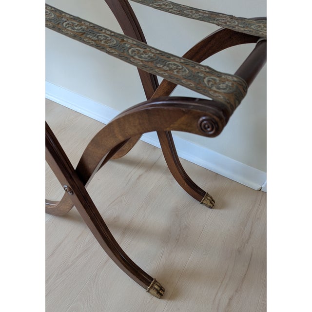 Wood Mid 20th Century Mahogany Luggage Rack For Sale - Image 7 of 12