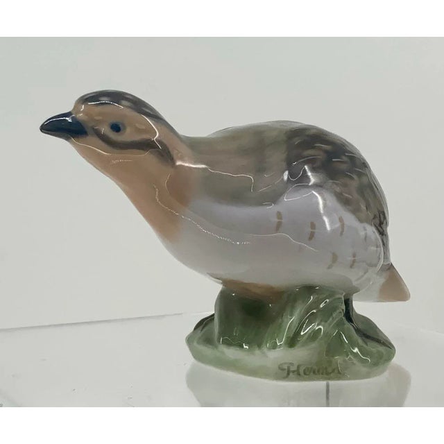 Realism Peter Gerold for Royal Copenhagen Vintage Porcelain Quail Bird For Sale - Image 3 of 11