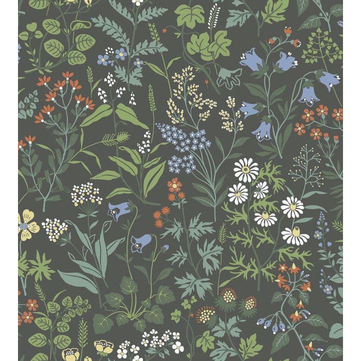 Flora Green Wallpaper | Chairish