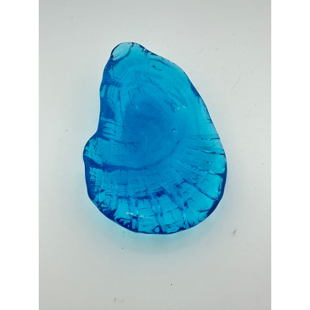 Glass Oyster Shell Paperweight For Sale - Image 4 of 5