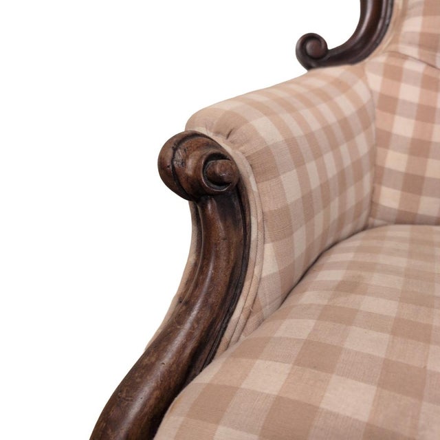 Antique English Gingham Chair For Sale - Image 11 of 12