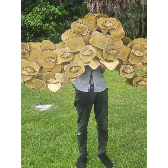 Rare Monumental 1976 Layman Jones Signed Mid-Century Brutalist Wall Sculpture- A Staggering 92" For Sale - Image 12 of 18