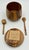 2020s Ryze Mushroom Coffee Acacia Wood Handcrafted Storage Jar Container W/ Spoons 3pc Set For Sale - Image 5 of 7