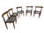 A rare and highly collectible set of Mid-Century Danish Modern Hans Olsen Roundette teak nesting chairs, showcasing the...
