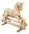 Mid-Century French Blond Polychromed Rocking Horse, 1940s For Sale