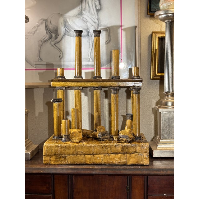 Grand Tour Architectural Capriccio of Classical Ruins Executed in the Italian Neoclassical Manner For Sale - Image 10 of 17