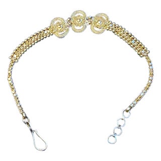 Hand Made 22 Karat Yellow Gold Solid Bracelet, 8.6 Gm, 7 Inch For Sale