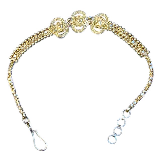 Hand Made 22 Karat Yellow Gold Solid Bracelet, 8.6 Gm, 7 Inch For Sale