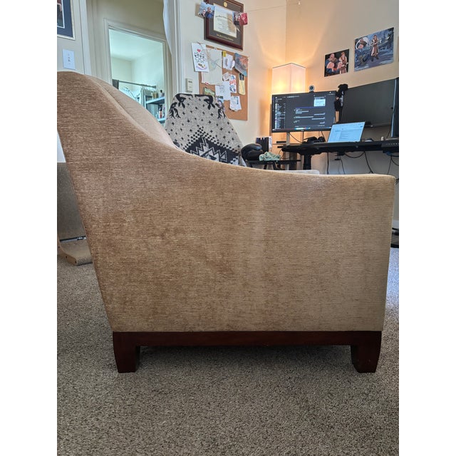 A. Rudin No. 688 Modern Lounge Chair in Gold Fabric For Sale In San Francisco - Image 6 of 7