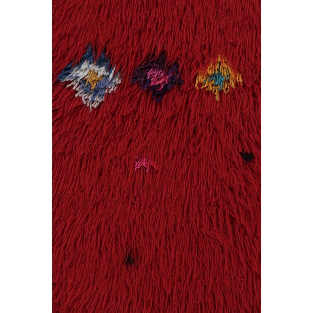 Traditional Vintage Tulu Runner in Deep Red With Human Figurals and Patterns - Rug & Kilim For Sale - Image 3 of 7