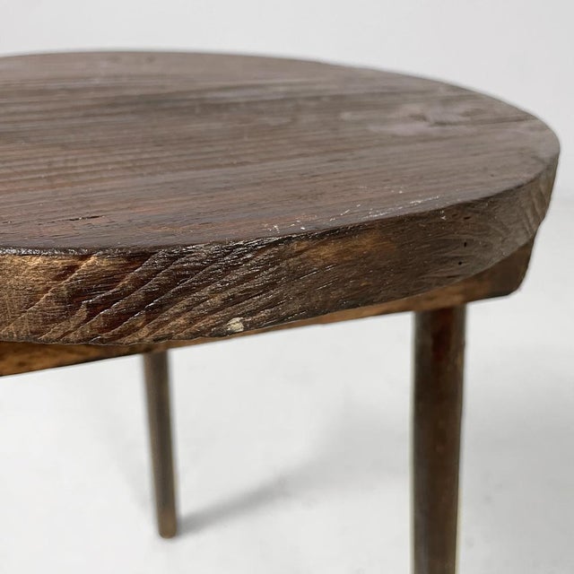 1930s Italian 19th Century Style Side Table or Stool in Wood, 1930s For Sale - Image 5 of 12