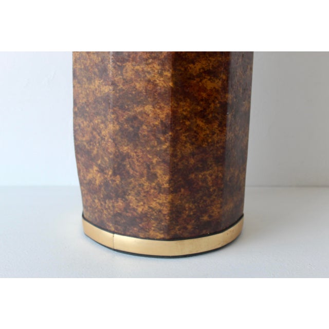 Vintage 1970s Kraftware Nyc Faux Burl Wood Umbrella Stand Cane Holder For Sale - Image 10 of 18