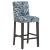 Blue Chelsea Bar Stool in Zebra Blue Washed Zebra For Sale - Image 8 of 8