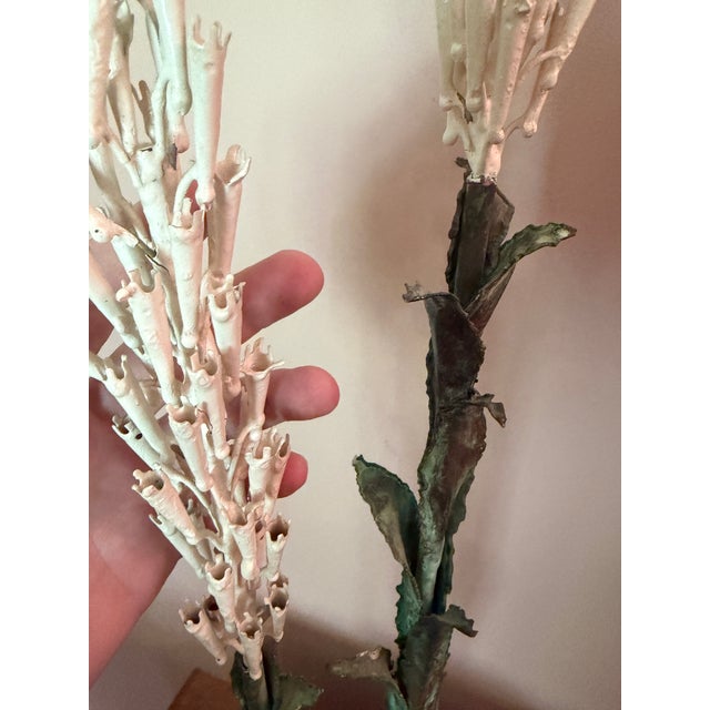 Mid Century Modern Hing Woo Pang Brutalist Floral Sculpture For Sale - Image 4 of 7