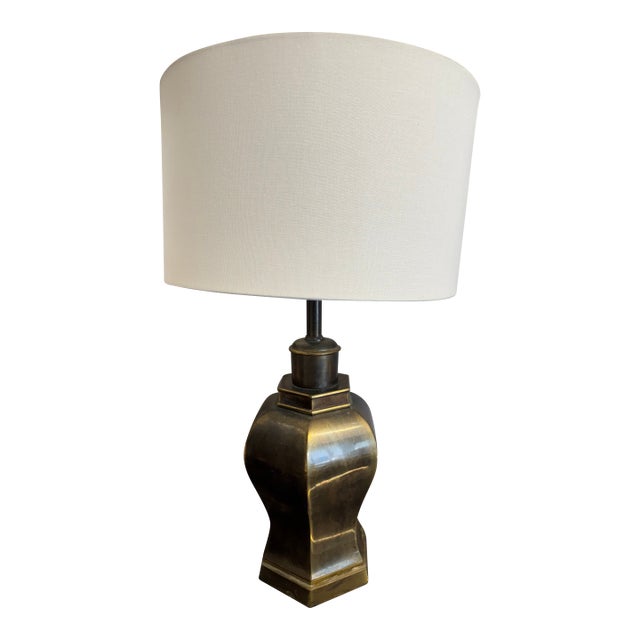 Brass Chinoiserie Style Lamp For Sale